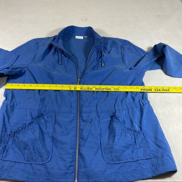 Zenergy Full Zip Jacket drawstring Waist Pockets 3/4 Sleeves Light Blue … - Picture 7 of 10